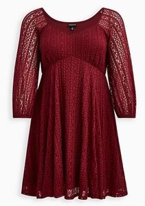 Torrid Mini Lace Fit and Flare Dress